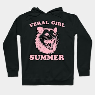 Funny Opossum Feral Girl Summer Gift For Men Women Hoodie